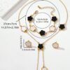 1 Set Women Jewelry Includes 1 Necklace With Lucky Clover Pendant 1 Bracelet 1 Pair Of Earrings Classic Fashion Design Suitable For Daily Wear Festivals Parties Gatherings And Other Occasions main 3