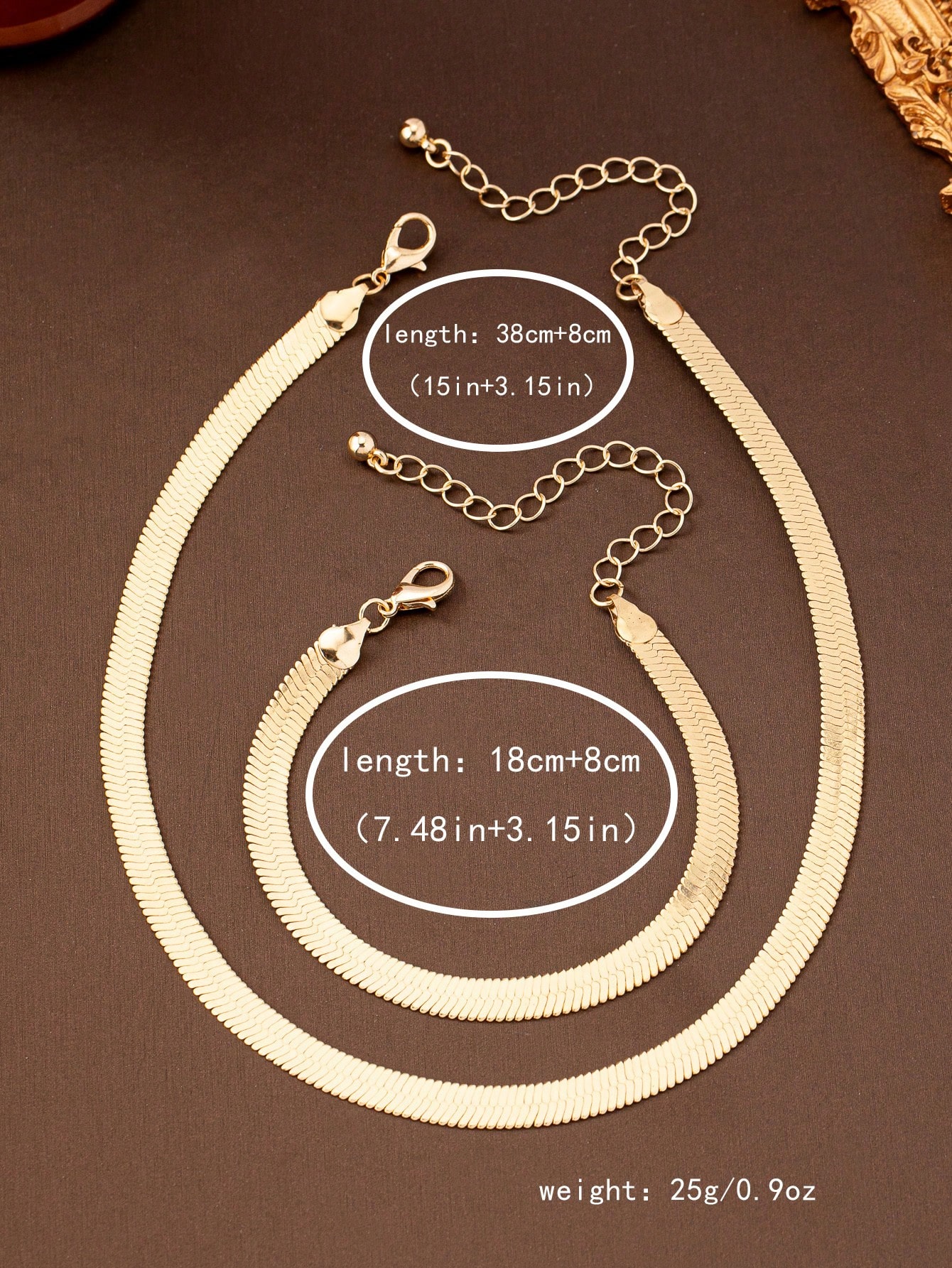 Yellow Gold Snake Chain Necklace and Bracelet Set Women Casual Jewelry Yellow Gold Snake Chain Necklace and Bracelet Set Women Casual Jewelry