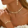 Handmade Colorful Daisy Flower Necklace Pastoral Style Collarbone Chain For Women