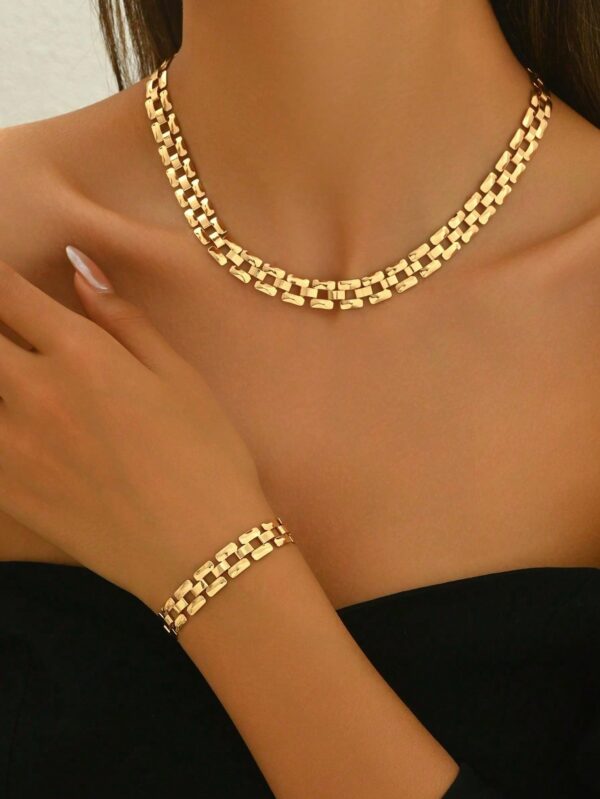 Minimalist Chic Necklace Bracelet Jewelry Set For Women
