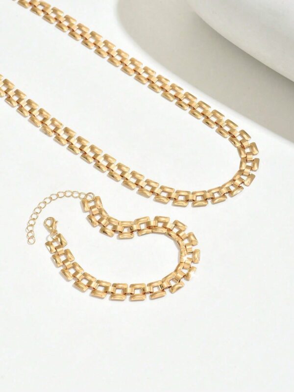 Minimalist Chic Necklace Bracelet Jewelry Set For Women