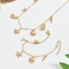 2pcs Set Ocean Theme Shell Seashell Pendant Necklaces Creative Design For Beach Resort Everyday Wear main 4