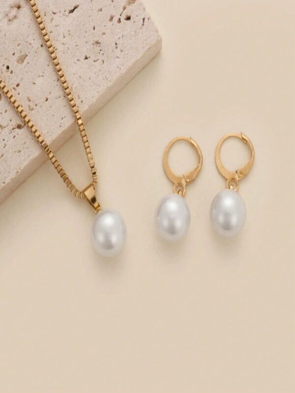 Necklace And Earring Jewelry Set Suitable For Women Daily