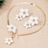 3pcs Set Elegant Floral Pendant Necklace And Earrings Jewelry Set Suitable For Womens Daily Gatherings Parties Holidays And Travels Great Gift For Wife main 2