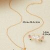 3pcs Set Fashion Women Charm Tulip Flower Pendant Necklace Earrings Jewelry Set For Women Girl Faux Pearl Chain Choker Necklaces Party Jewelry Gift main 3