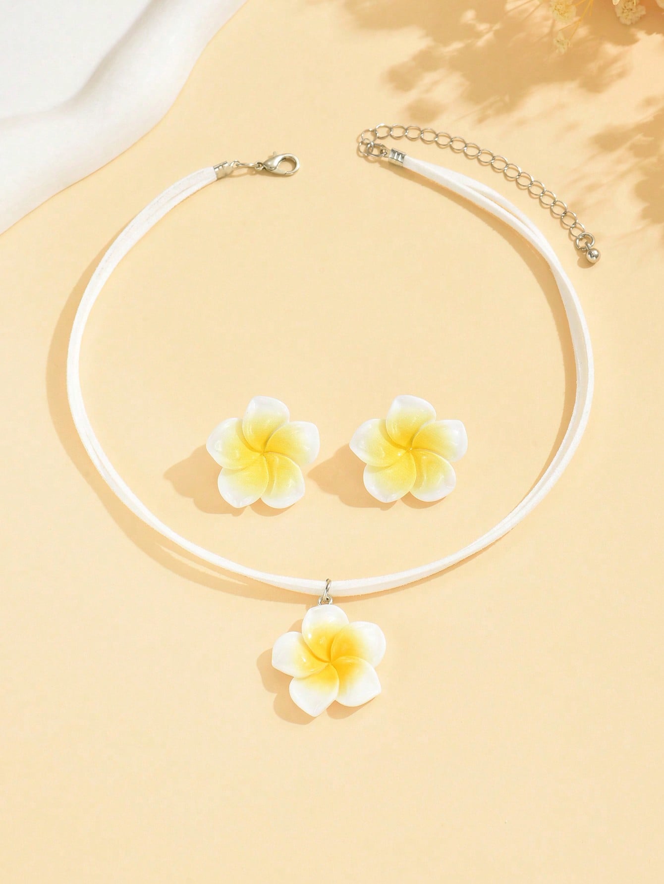 Flower Jewelry Set Colorful Necklace Earrings for Women Flower Jewelry Set Colorful Necklace Earrings for Women