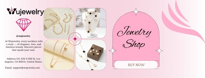 Cream and White Neutral Jewelry Shop Facebook Cover