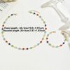 Fashionable Versatile Elegant Colorful Rhinestone Necklace Bracelet Set main 3