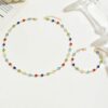 Fashionable Versatile Elegant Colorful Rhinestone Necklace Bracelet Set main 5