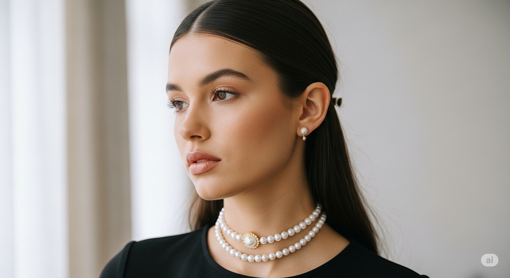 Pearl Choker Necklace Set – A Blend of Classic and Modern